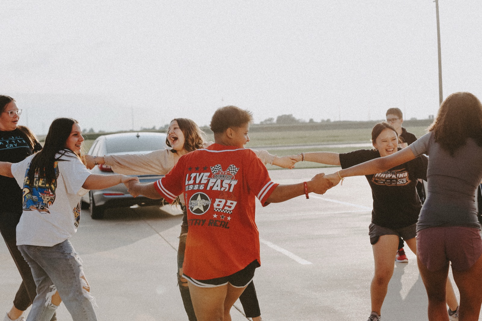 Students worshiping together at Tidal Youth